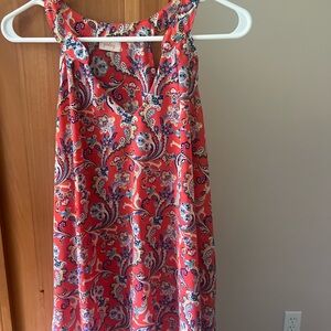 Pixley Red and Blue Paisley Mini Dress